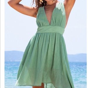 Plunge neck dress